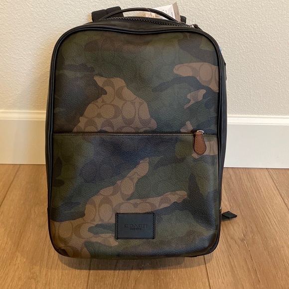 WESTWAY BACKPACK IN SIGNATURE CANVAS WITH CAMO PRINT (COACH C6683) - Picture 1 of 7